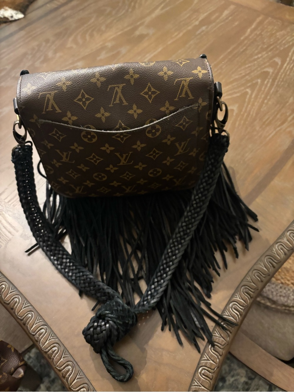 Louis Vuitton Brown Monogram Fringe Crossbody Bag - Picture 3 of 4